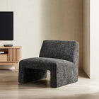 Modway - Amita Chenille Rembourré Chaise d’accent - Noir de carbone-Rembourrage en mousse dense