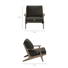 Modway - Saratoga Terrasse extérieure Bois de teck Chaise et ensemble ottoman, Gris silex-Bois de teck