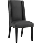 Modway - Baron Vinyle Chaise à manger Ensemble de 4 - Noir-Rembourrage en mousse dense pour le confort