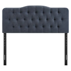 Modway - Annabel Mélange de lin premium Tête de lit King, Denim-Tête de lit rembourrée en mousse dense