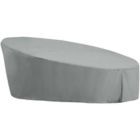 Modway - Immerse Convoquer / Séjourner / Invoquer le lit de jour Terrasse extérieure Housse de meubles, Gris-Housse de meubles de lit de jour pour patio extérieur