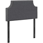 Modway - Laura Tissu rembourré Tête de lit jumelée, Gris-Rembourrage fin en polyester