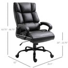 Vinsetto - Chaise de bureau à bascule ergonomique à hauteur réglable-Ce produit supporte jusqu’à 400 lb (180 kg) et dispose d’une assise généreusement large conçue pour le confort