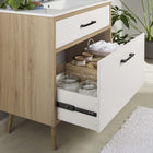 Modway - Maverick 36" Vanette de salle de bain - Chêne blanc-Trous de robinet centraux 8"