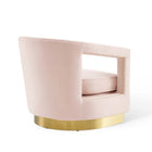 Modway - Frolick Performance Velvet Fauteuil - Rose-Capacité du poids de la chaise : 300 lb
