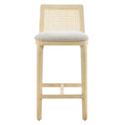 Modway - Monarch Bois et rotin Tabouret de comptoir - Ivoire blanc ancien tissé naturel à bruyère-7
