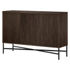 Hudson&Canal - Buffet Brighton 48" de largeur - Brun aulne-Le dessus a une capacité de poids de 75 lb, la zone de stockage intérieure peut contenir 35 lb sur chaque étagère