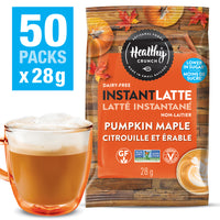 Healthy Crunch - Latte instantané à la citrouille et aux épices d'érable - 28g - paquet de 50-Sans produits laitiers