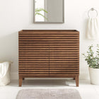 Modway - Render 36" Armoire à coiffeuse de salle de bain - Noyer-Stratifié lisse