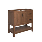 Modway - Ashlyn 36" Armoire de toilette de salle de bain (lavabo non inclus) - Noyer-Bois de Mindi massif