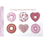 Mill Brook Studio - Cartes De Souhaits De La Saint-Valentin / Enveloppes - 5-3/8 po x 7-3/4 po - Beignes - Paquet de 18-Cartes de souhaits qualité boutique