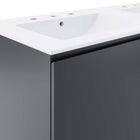 Modway - Bryn Évier double mural de 48" Vanette de salle de bain - Gris blanc-Assemblée requise
