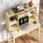 HOMCOM - Bureau d'ordinateur avec rangement - 41,3 po L x 19,7 po l x 54,1 po H - chêne-Convient pour le bureau à domicile, le bureau, le dortoir, etc.