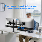ShoppingAll - Support double pour écran LCD LED avec 2 bras réglables - Noir-Ce support de moniteur peut être installé de 3 façons différentes pour répondre à tous les besoins.