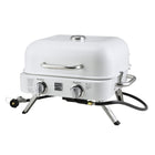 Kenmore - Barbecue de table rétro à 2 brûleurs - perle-Couvercle et boîtier de combustion en aluminium coulé.