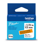 Brother - BTAGT31 Ruban non laminé orange avec texte noir authentique pour étiqueteuse P-touch, 12 mm (L) x 4 m (l)-Faites confiance à Brother pour tous vos projets.Pour tous vos besoins en matière d’étiquetage, faites confiance à Brother, la marque d’étiqueteuses la plus fiable au Canada.