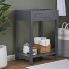 Modway - Altura 24" Armoire de toilette de salle de bain (lavabo non inclus) - Gris-Capsules de pied non marquées