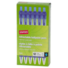 Staples - Stylos Clicker confortables - pointe fine - bleu - paquet de 864-Pointe de stylo à bille