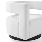 Modway - Spin Coupe Performance Velvet Fauteuil pivotant - Blanc-8