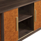 Modway - Coralie Courbe Cuir végane Buffet ovale - Noyer Tan-10