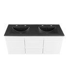 Modway - Render Fixation murale de 48" Vanette de salle de bain - Blanc Noir-Matchs non inclus