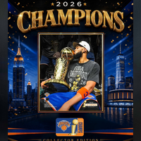 Frameworth - Cadre photoglass de Karl-Anthony Towns des New York Knicks trophée du championnat 2026 - 18 po l x 22 po H - or-Présentoir photoglass encadré : cadre PhotoGlass de Karl-Anthony Towns des New York Knicks trophée du championnat 2026 motif célébration or pour les amateurs et collectionneurs des New York Knicks