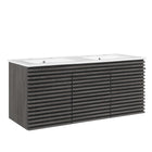 Modway - Render Fixation murale de 48" Vanette de salle de bain - Blanc charbon-Vanité moderne du milieu du siècle