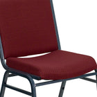 Flash Furniture – Chaise empilable robuste bourgogne à motifs à revêtement Hercules rembourrée de 3 po-Rembourrage en tissu bourgogne à motifs