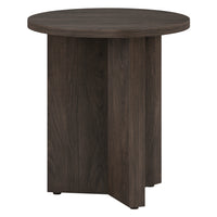 Hudson&Canal - Table d'appoint ronde Anders de 50 cm de largeur, , brun aulne-Un design scandinave contemporain pour votre salon, votre bureau et plus encore