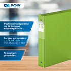 Davis Group Super économie, Reliure à anneaux ronds 1.5 po, paquet de 6 – Vert Lime-Anneau Rond, Non-Verrouillage
