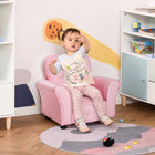 Qaba - Canapé mini princesse pour enfants, fauteuil pour tout-petits, fauteuil club rembourré à capitons, canapé d'activités inclinable - rose-Excellent endroit pour que votre enfant regarde des films, joue à des jeux et plus encore  
