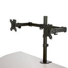 Startech - Desk Mount Double Monitor Bras - Pince de bureau / Inglet, support de moniteur VESA pour écrans jusqu’à 32" -Support des grands moniteurs de 32 pouces : LE SUPPORT MULTI-MONITEUR COMPATIBLE VESA 75x75mm / 100x100mm supporte 2 grands moniteurs jusqu’à 32" (17,6 lb / 8 kg) par bras avec articulation horizontale et réglage de base de la hauteur
