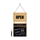 Royal Sovereign - Panneau d'entreprise ouvert/fermé suspendu - 9 po x 22 po-Conception en bois durable avec tableau effaçable