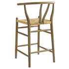 Modway - Amish Tabouret de comptoir - Teck gris usé-Arrivée entièrement assemblée