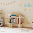 Qaba - Bibliothèque pour enfants motif dinosaure - naturel-Construit avec des panneaux épais et une base large pour plus de stabilité et de sécurité  
