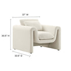 Modway - Waverly Boucle Tapis Fauteuil - Ivoire-Tissu boucle Tissu Rembourrage