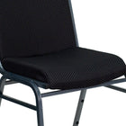 Flash Furniture – Chaise empilable robuste noire à motifs à revêtement Hercules rembourrée de 3 po, 4/pqt-Rembourrage en tissu noir à motifs