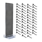 Azar - Présentoir de sol à panneau perforé Studio Base - 60 po x 17 po - Anthracite-Comprend un porte-enseigne en T qui peut être fixé au sommet du présentoir à panneau perforé