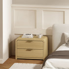 Manhattan Comfort - Table de nuit moderne Grace 28" - Chêne naturel et or-Comprend 2 tiroirs avec extension de 0,75