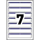 Avery - Étiquettes permanentes pour chemises de classement, 3 1/2 po x 1/3 po, bande bleue, paq./70 (2325)-Adhésif permanent