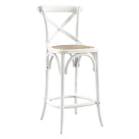 Modway - Gear Tabouret de comptoir - Blanc-Tabouret de comptoir de ferme moderne