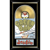 Green Day Dookie Music Cover with Gold Vinyl - Impression encadree - 19" x 31"-Qualité supérieure - music memorabilia