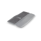 BlueDiamond - Clavier sans fil Ergo avec repose-poignets amovible taille complète, disposition anglaise, gris-Connectivité sans fil : Profitez d’une liberté sans fil grâce au récepteur USB-A 2,4G