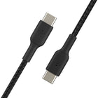 Belkin - Câble tressé USB-C vers USB-C 2.0, 1 mètre, noir-Extérieur en nylon double tressage pour plus de résistance et de durabilité