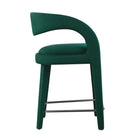 Modway - Pinnacle Performance Velvet Tabouret de comptoir - Vert Noir - Ensemble de 2-Capacité de poids : 330 lb