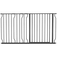 PawHut - 30"- 57" Barrière Extra Large pour Chien avec Système de Verrouillage Double - Noir-Bloc de verrouillage inférieur pour une stabilité accrue