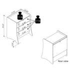 Manhattan Comfort - Coney commode moderne mi-siècle 27,55" gris - lot de 2-Cadre en mélange de MDF avec finition peinte