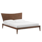Modway - Astra Bois Lit plateforme Queen, Noyer-Tête de lit Queen