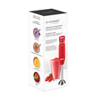 JS Gourmet - Mixeur plongeant à main - Rouge-Lame en acier inoxydable