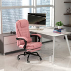 Vinsetto - Fauteuil de massage vibrant à 7 points avec repose-pieds et roulettes pivotantes - rose-Hauteur d’assise réglable de 18,1 po à 22 po (46 cm à 56 cm) pour s’adapter à votre style d’assise